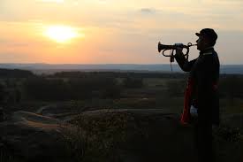 Bugler at dusk